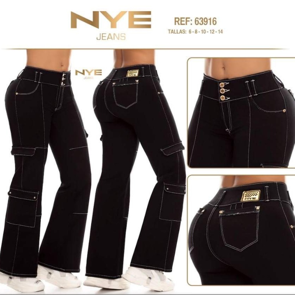 🇨🇴NYE JEANS COLOMBIANOS, Women Butt Lifter Fashion Boot Cut Push UP Jeans